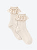 Chaussettes ajourées à volants naturel - Molli_packshot
