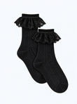 Chaussettes ajourées à volants
