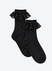 Chaussettes ajourées à volants noir profond - Molli_packshot