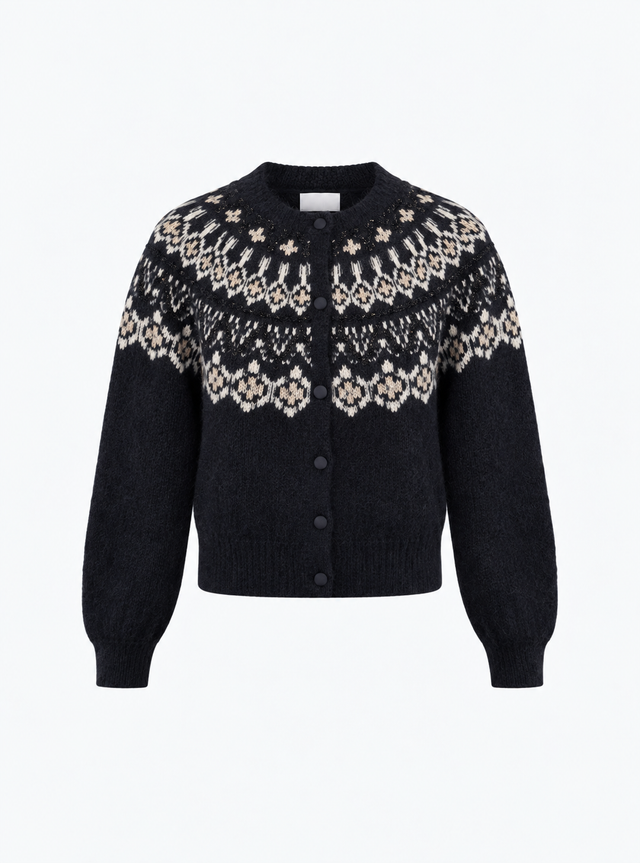 Cardigan jacquard fair isle - Image principale
