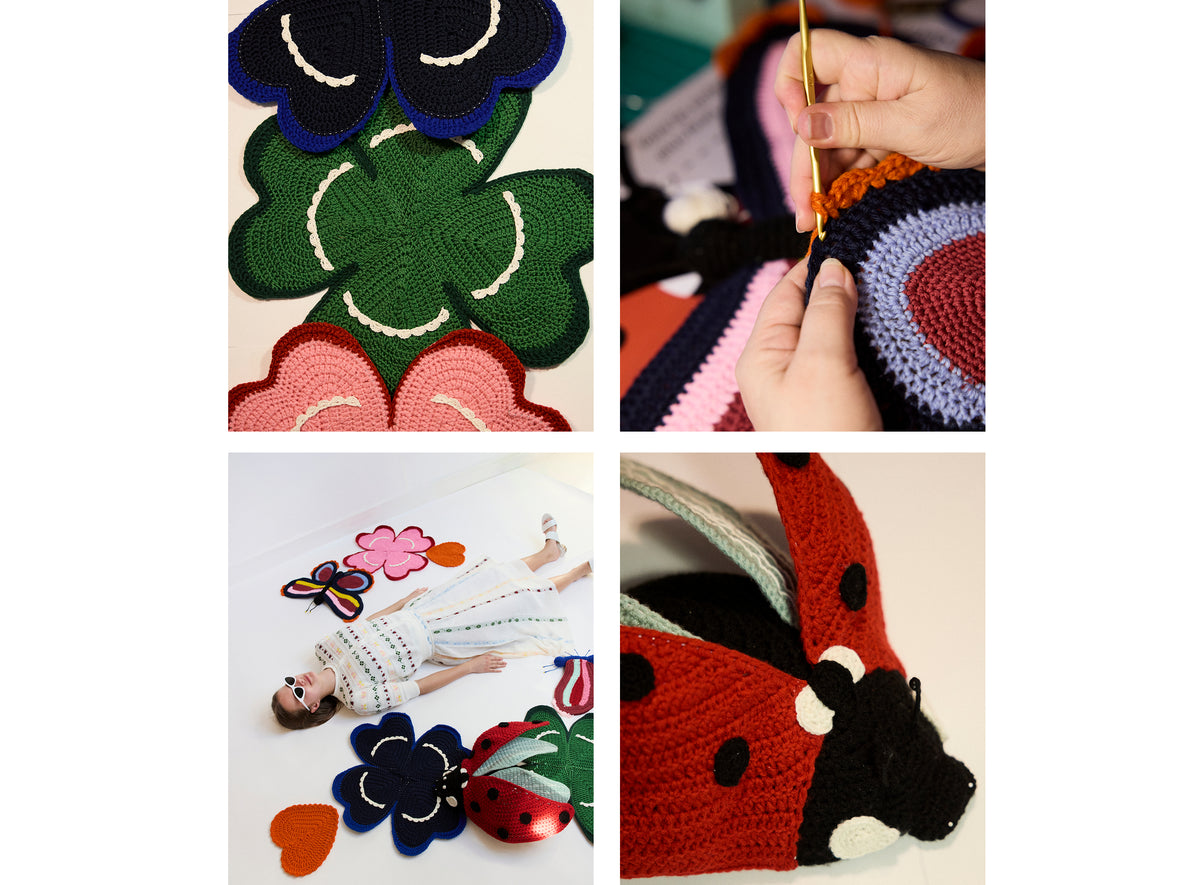 Grigris colorés au crochet, vitrine Molli