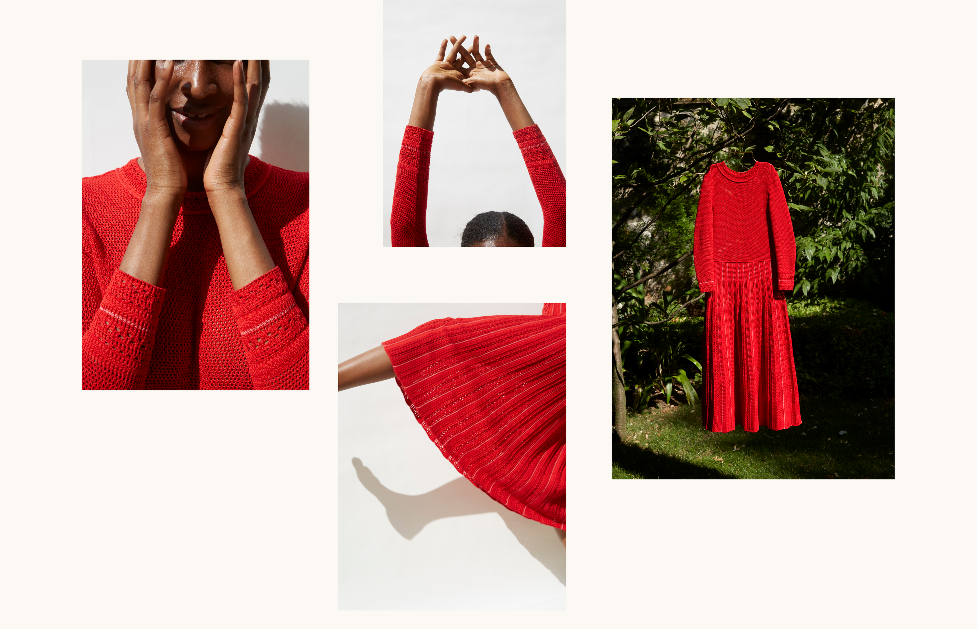 la robe en maille fine couture molli rouge