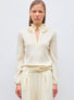Blouse en maille mini-chevron Naturel - Blouses de luxe