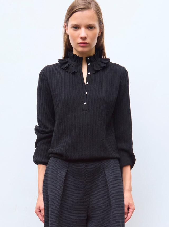 blouse maille mini-chevrons - Image principale