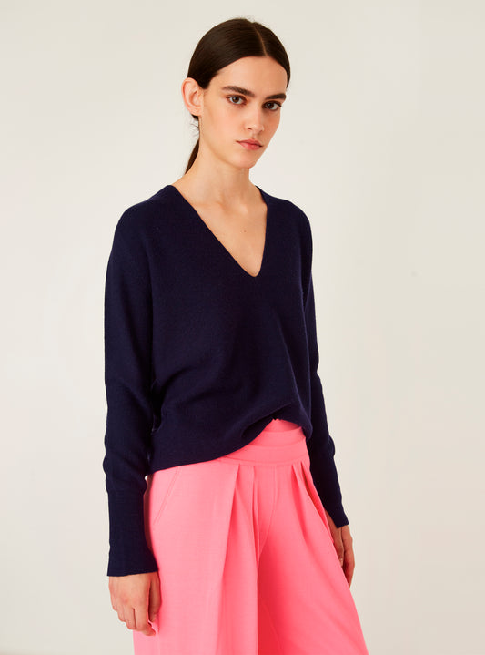Molli oversized thin V-neck top