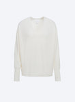 Oversized thin v-neck top