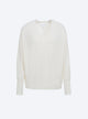 Oversized thin v-neck top