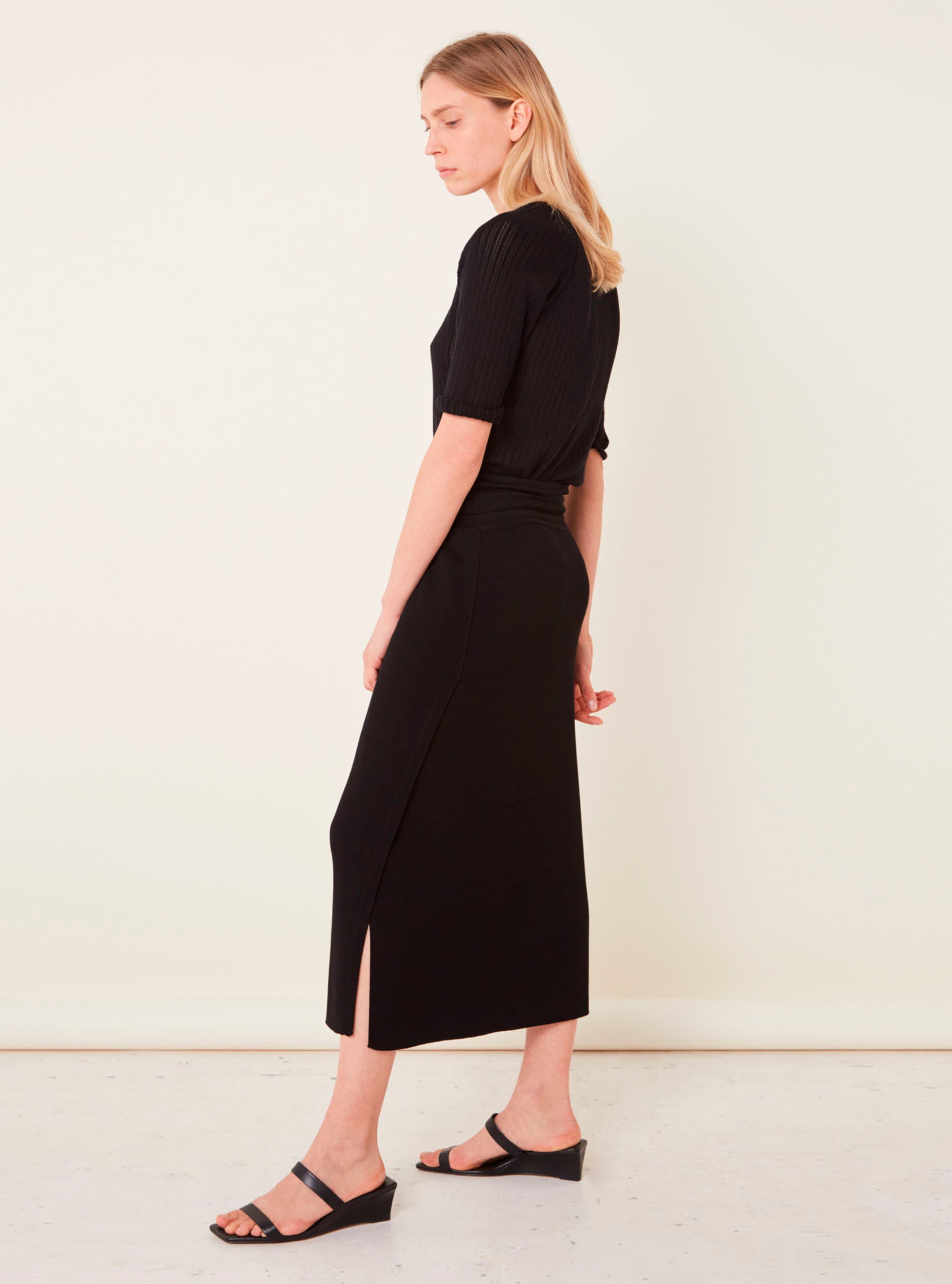 Robe longue à manches froncées - Vêtement de luxe femme