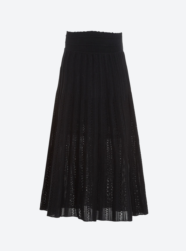 Long guipure knit skirt - Image principale