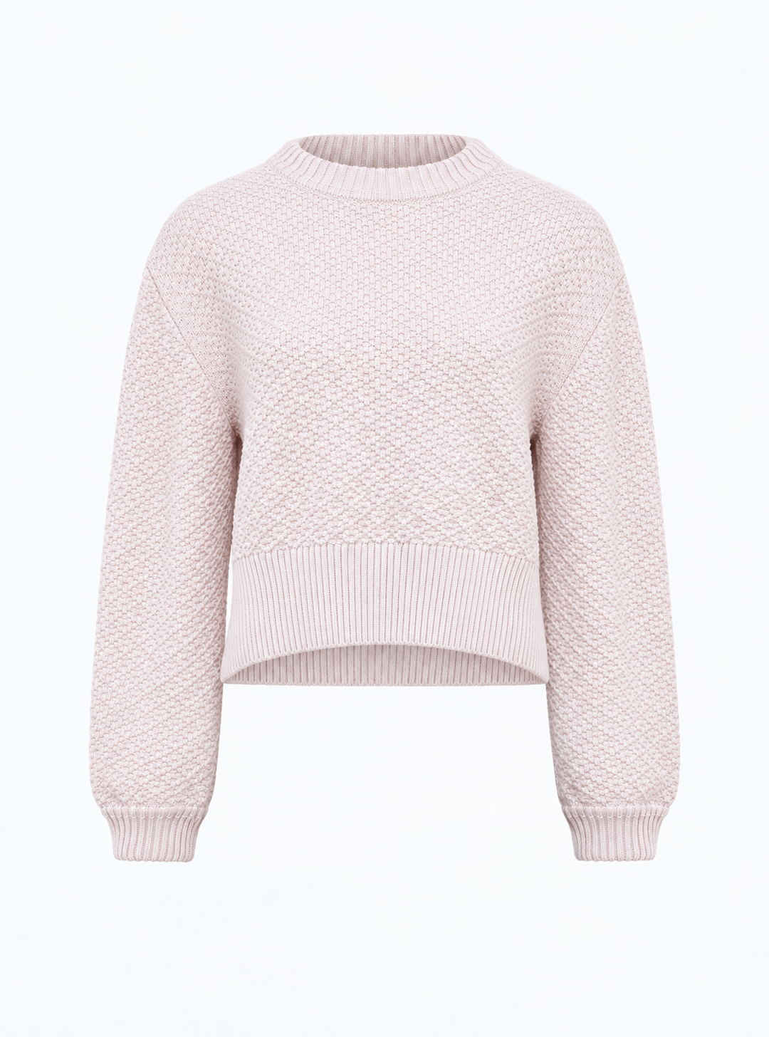 Pull court maille damier Pétale - Vêtement de luxe femme - Molli_packshot