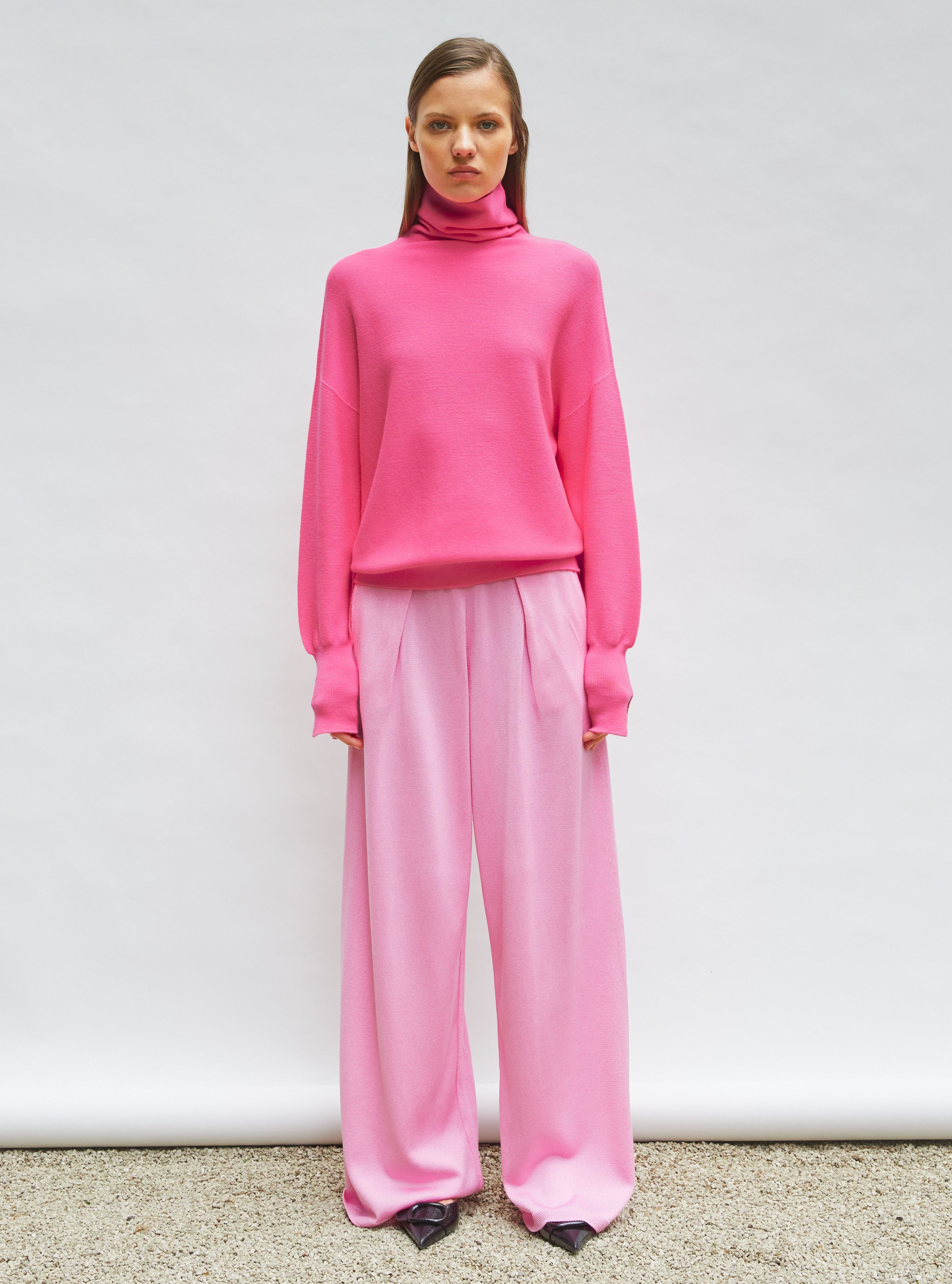 Pantalon fluide maille légère Candy - Vêtement de luxe femme