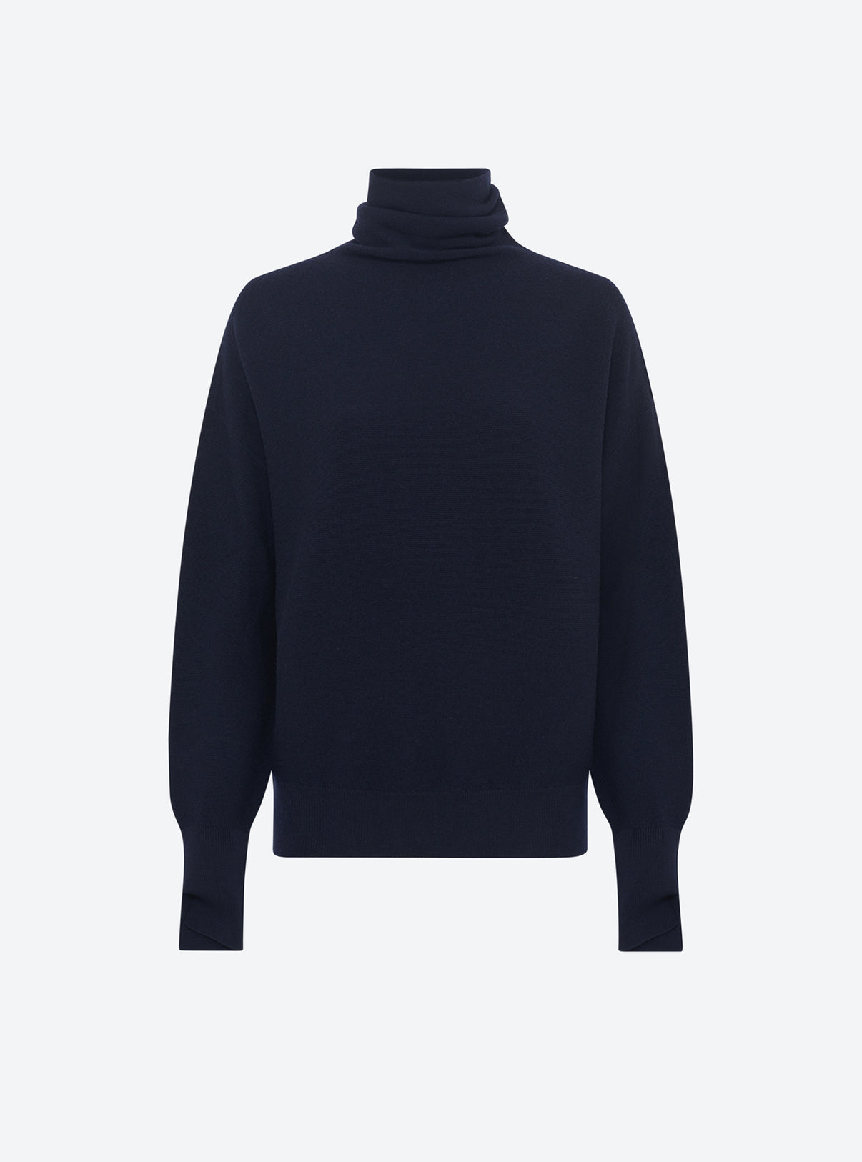 Top fin oversize à col montant  Nuit- Vêtement en maille de luxe 