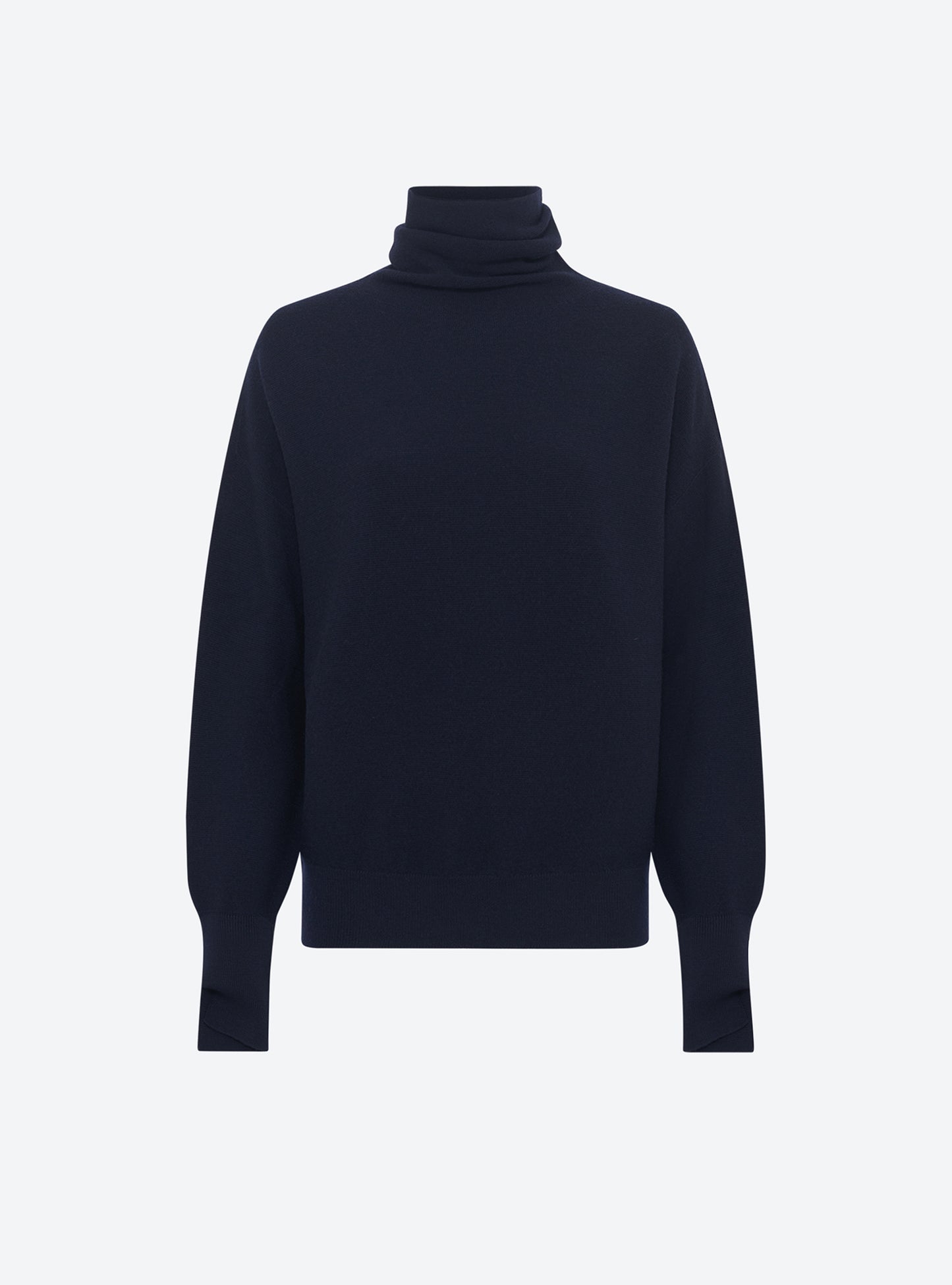 Top fin oversize à col montant  Nuit- Vêtement en maille de luxe 