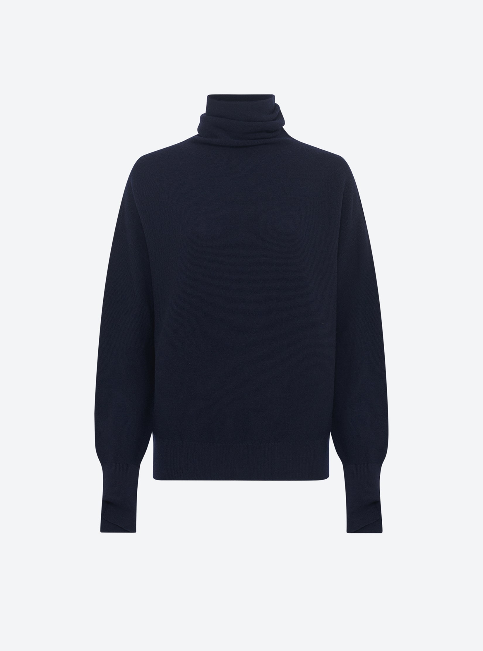 Top fin oversize à col montant  Nuit- Vêtement en maille de luxe 