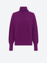 Tops de luxe femme Violet Royal - Top fin oversize à col montant