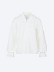 Blouse en maille col dentelle