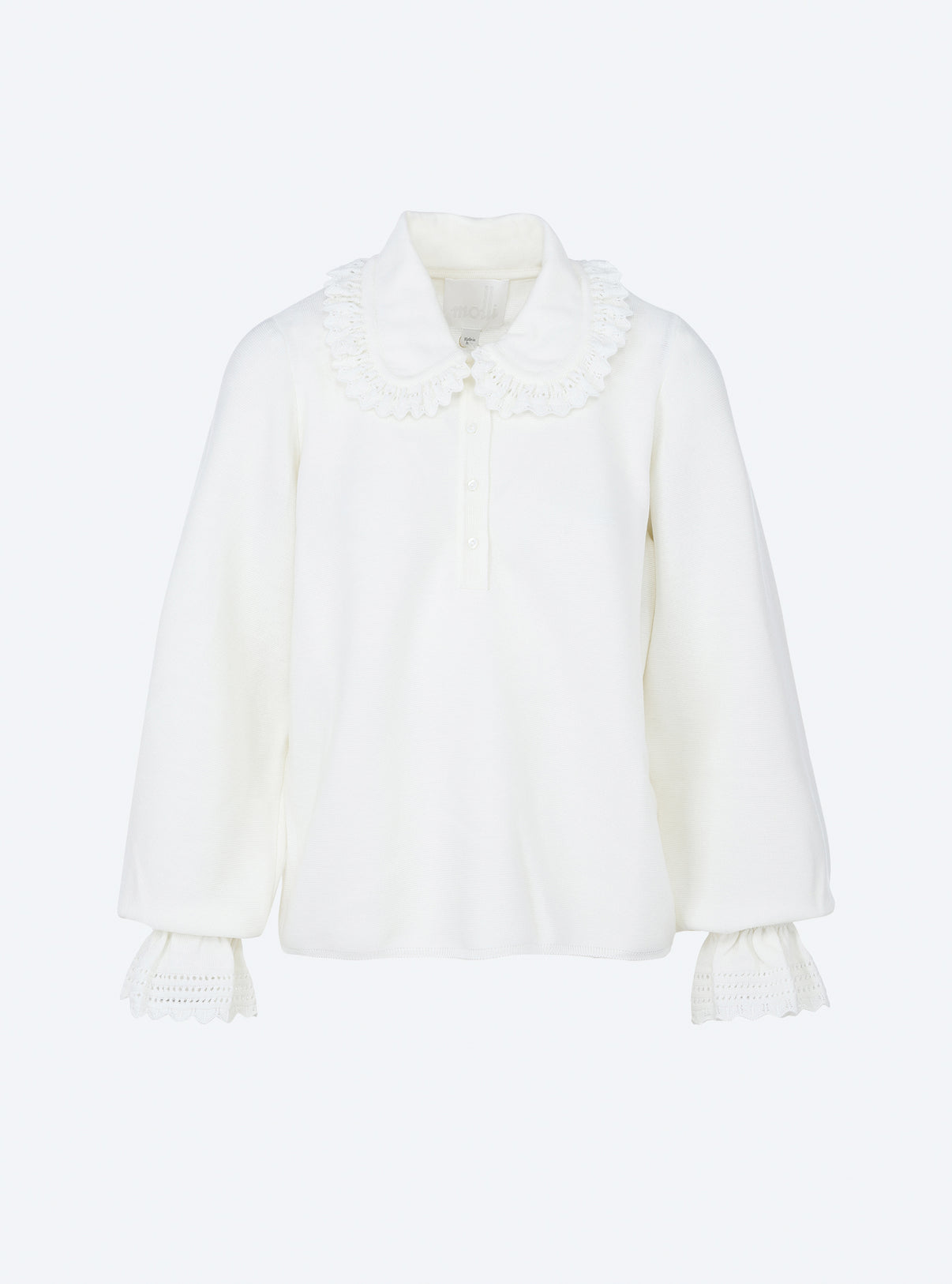 Blouse en maille col dentelle - Molli