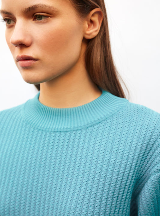 cable-knit sweater