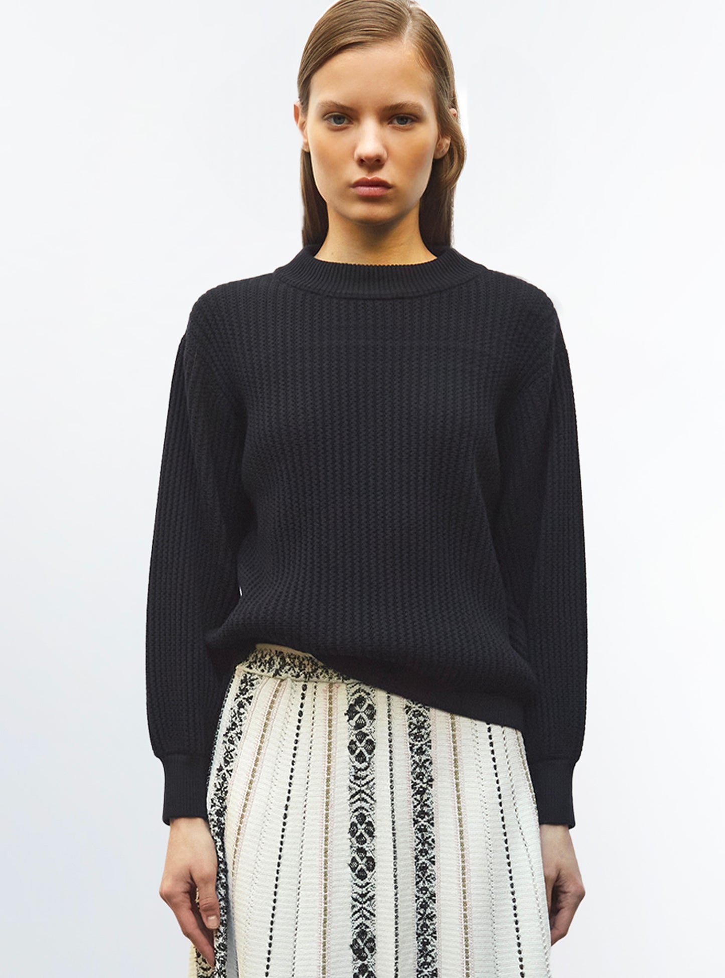 Pulls de luxe femme - Sweater en maille torsade