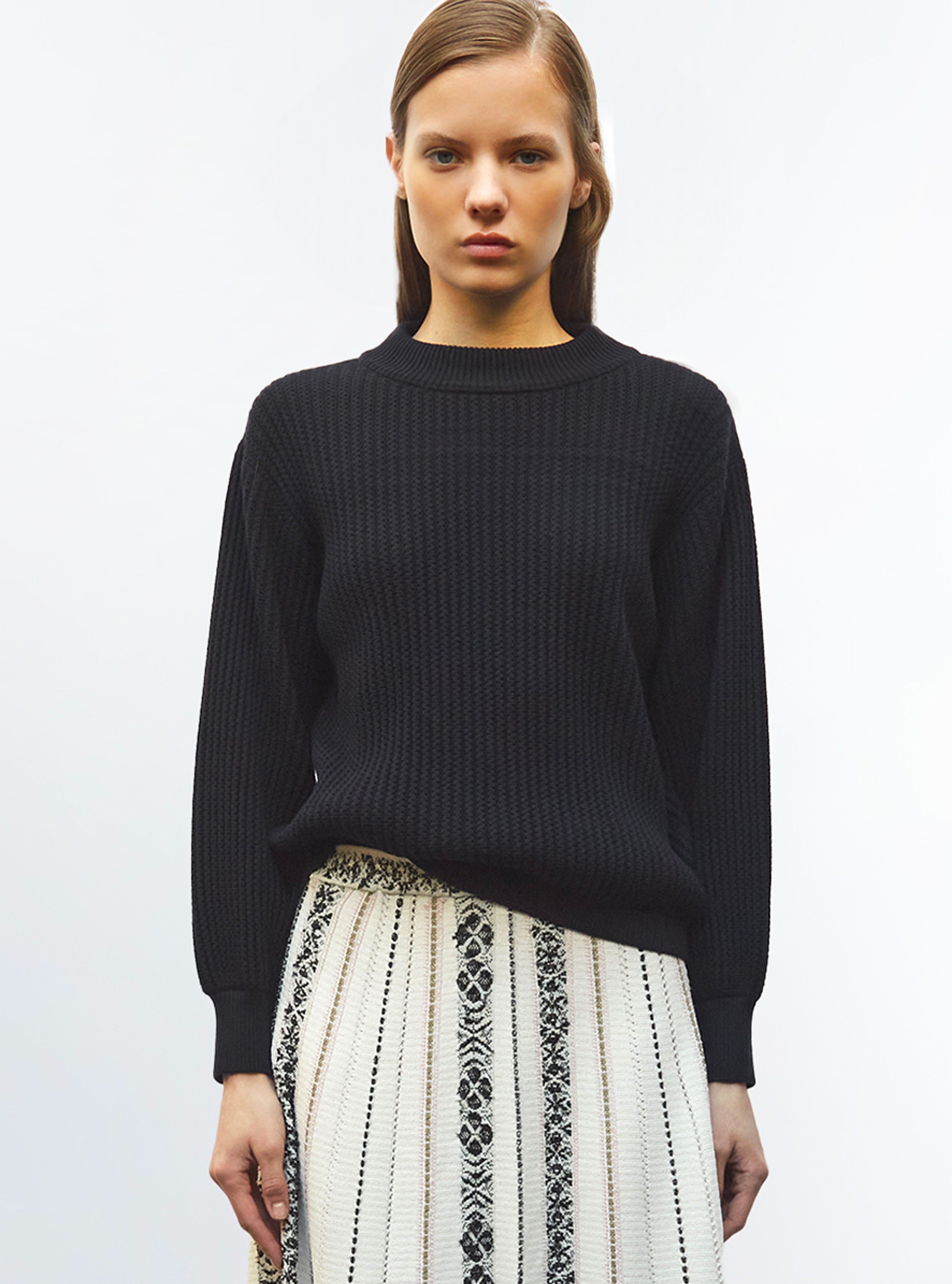 Pulls de luxe femme - Sweater en maille torsade