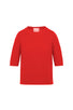 Top fin manches coudes maille Coquelicot - Vêtement en maille de luxe Molli