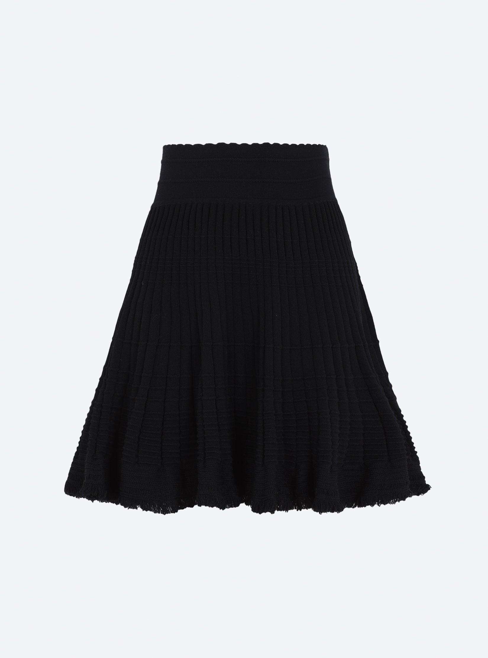 Jupe courte en maille à frange - Molli