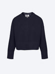 Short sweater in wavy knit
