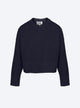 Short sweater in wavy knit