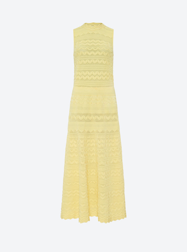 Long rick-rack knit dress - Image principale