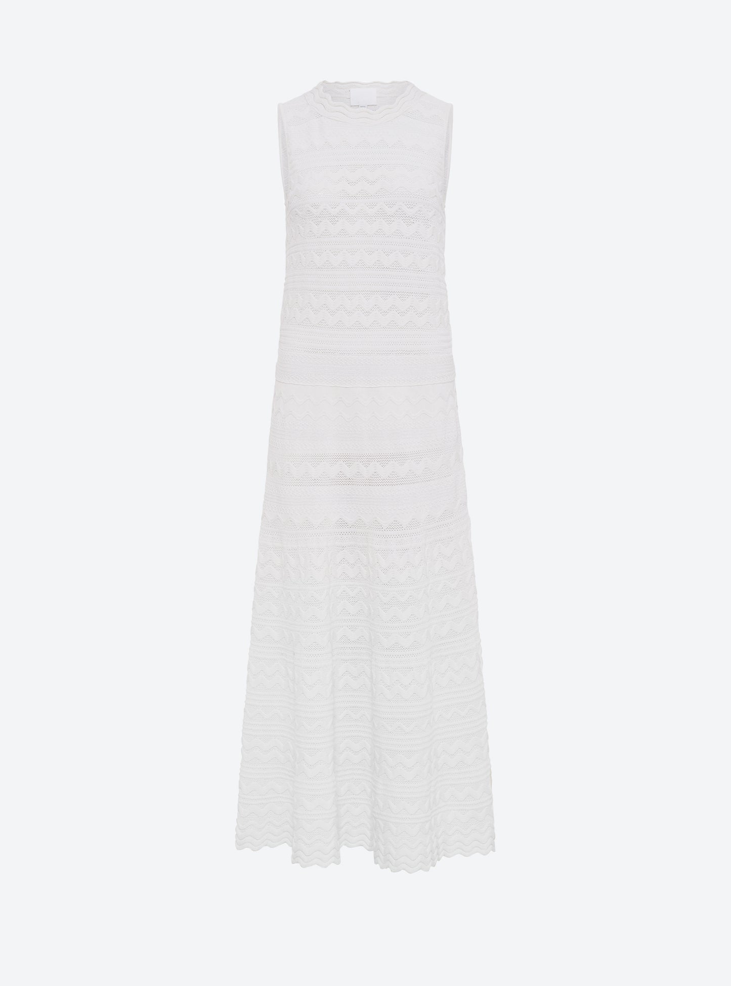 Robe longue maille croquet Milk - Vêtement en maille de luxe Molli