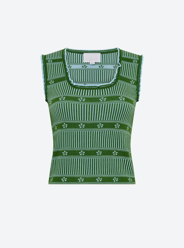 débardeur maille mini fleurs - Image principale