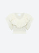V-neck top in a pointelle knit