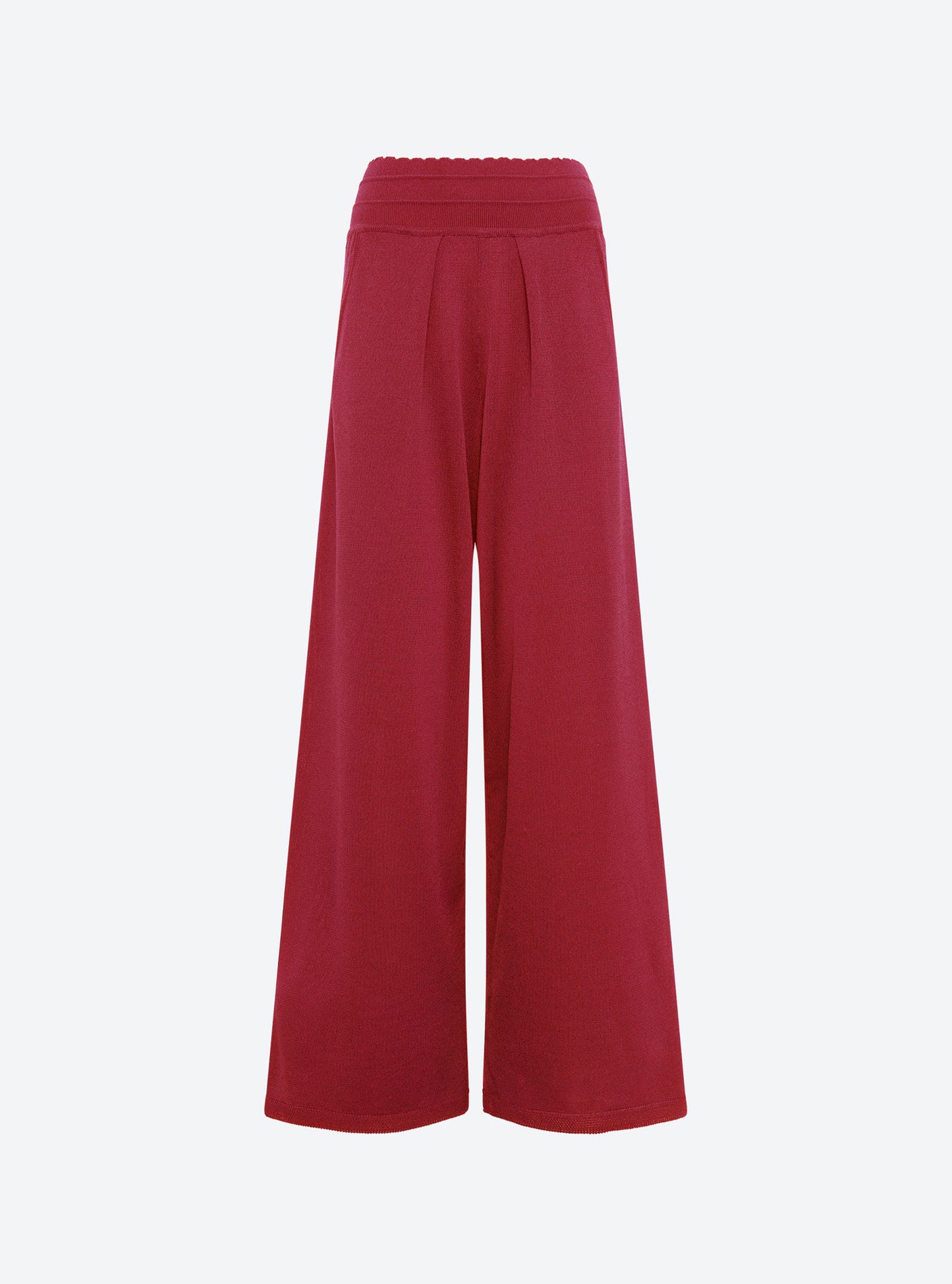 pantalon fluide maille légère rouge brule -  Molli_packshot