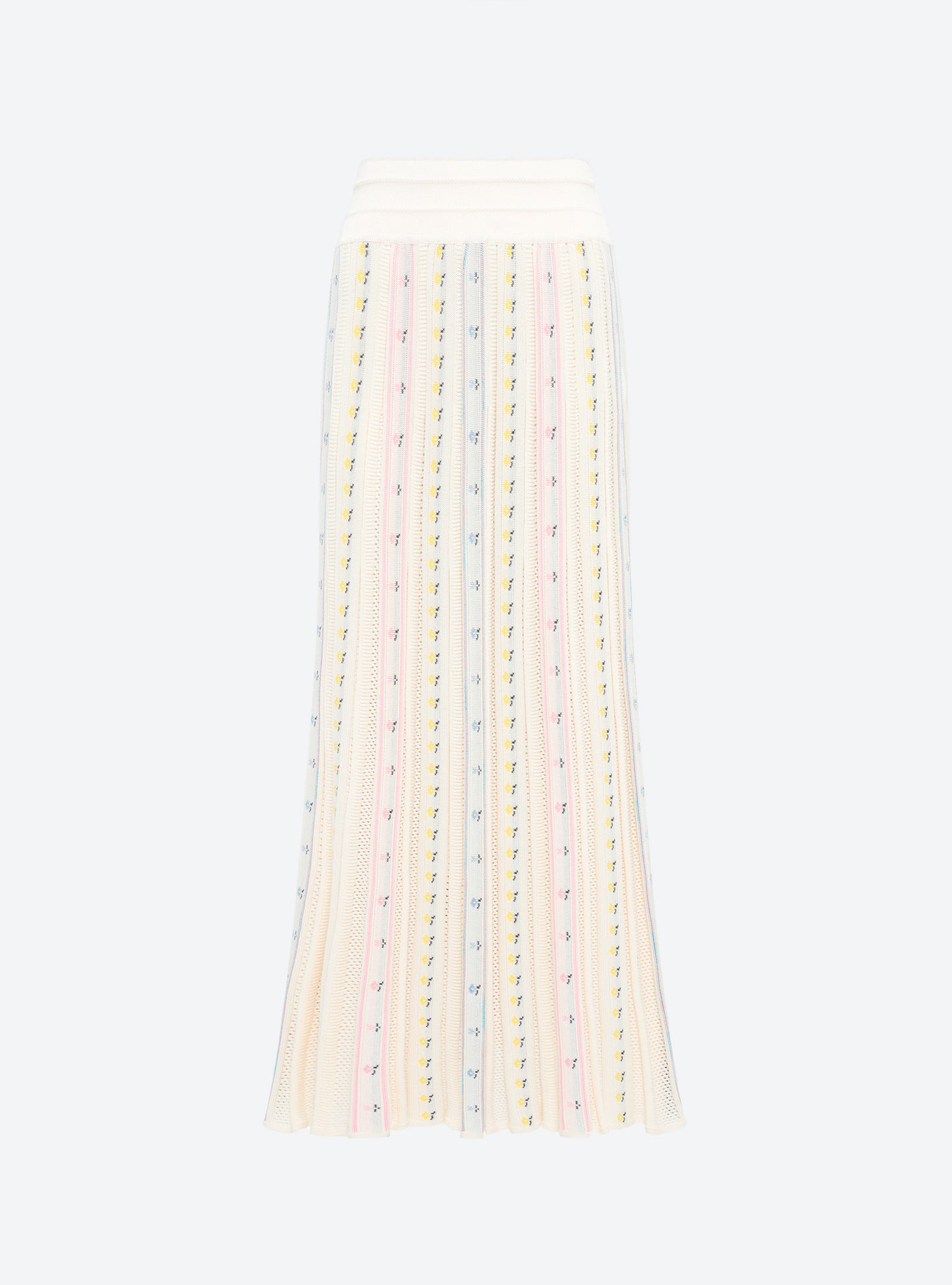 Jupe en maille de luxe Molli - Jupe fluide maille herbier Milk Multi