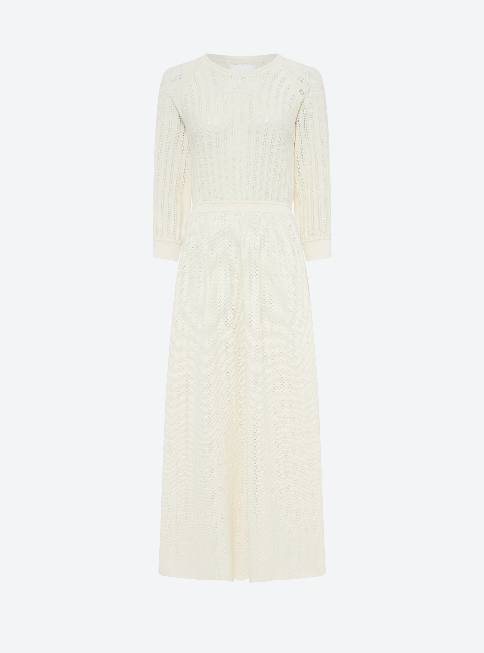 Robe en maille de luxe Molli - Robe légère maille pointelle molli Naturel