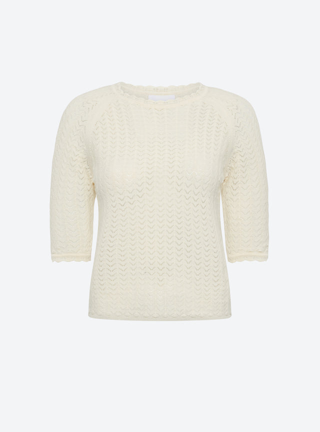 top in a pointelle knit - Image principale
