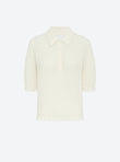 polo in an origami knit