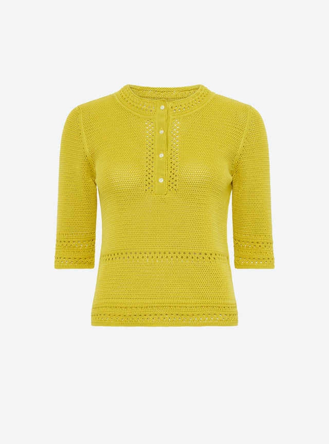 top in a delicate crochet knit - Image principale
