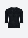 top in a delicate crochet knit