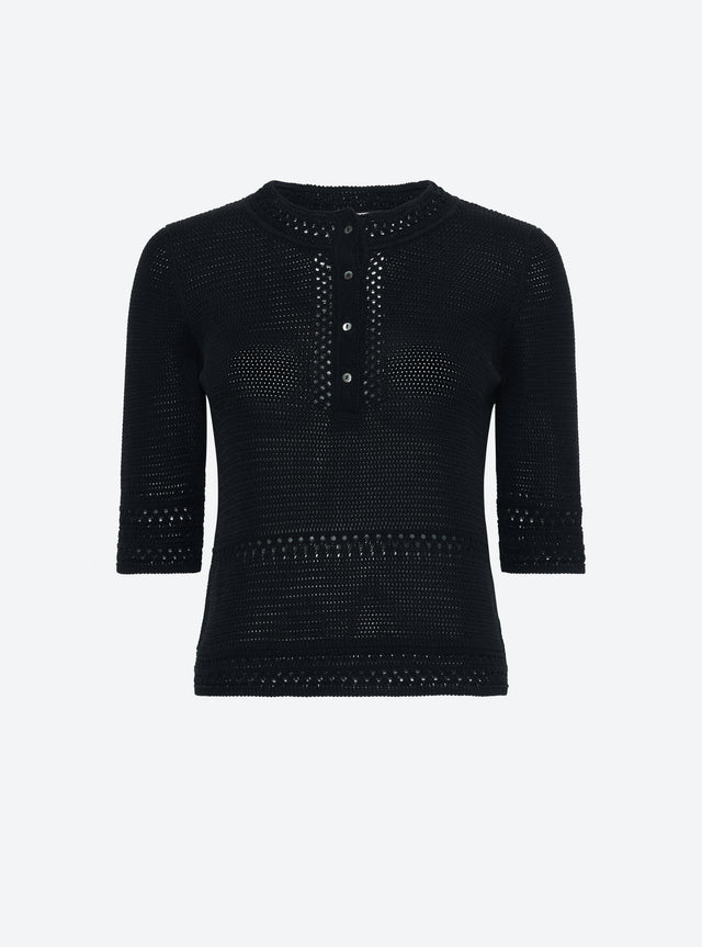 top délicat maille crochet - Image principale