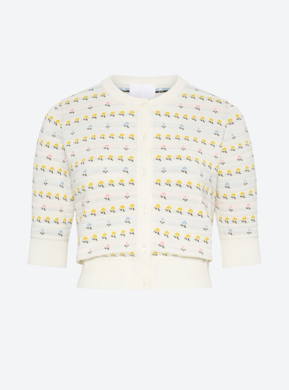 Cardigan maille herbier Milk Multi - Cardigan de luxe 
