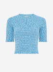 top in a flat ribbed knit
