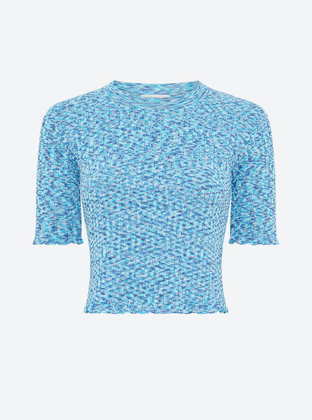 top in a flat ribbed knit - Image principale