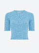 top in a flat ribbed knit