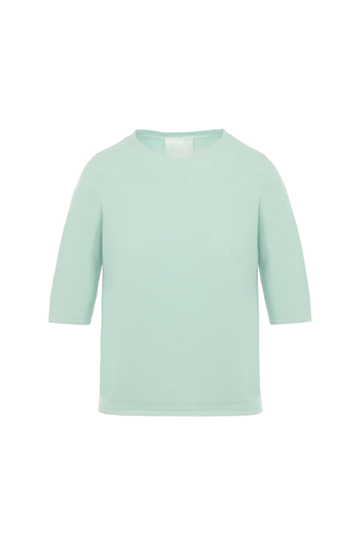 Top en maille de luxe Molli - Top fin maille manches coudes Jade