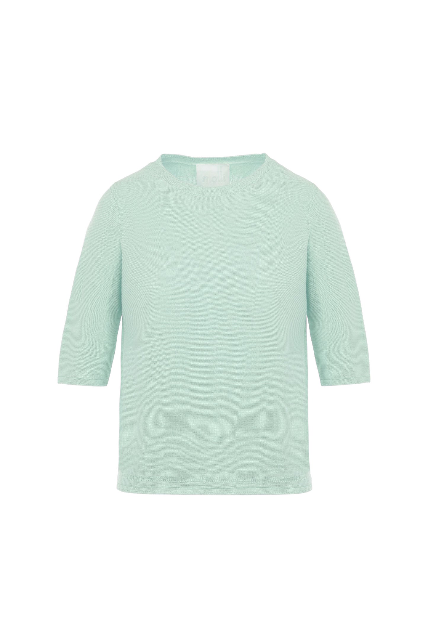 Top en maille de luxe Molli - Top fin maille manches coudes Jade