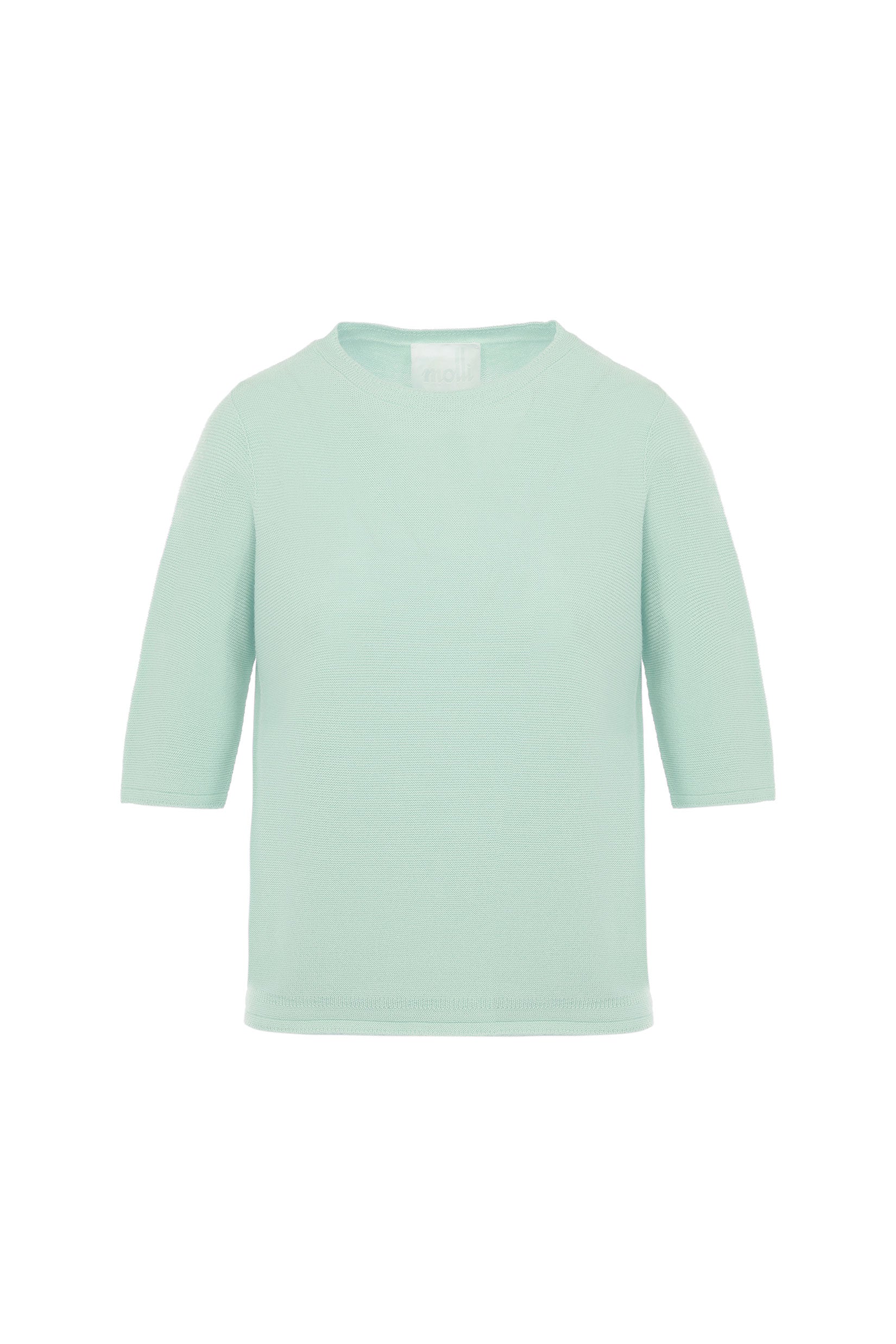 Top en maille de luxe Molli - Top fin maille manches coudes Jade