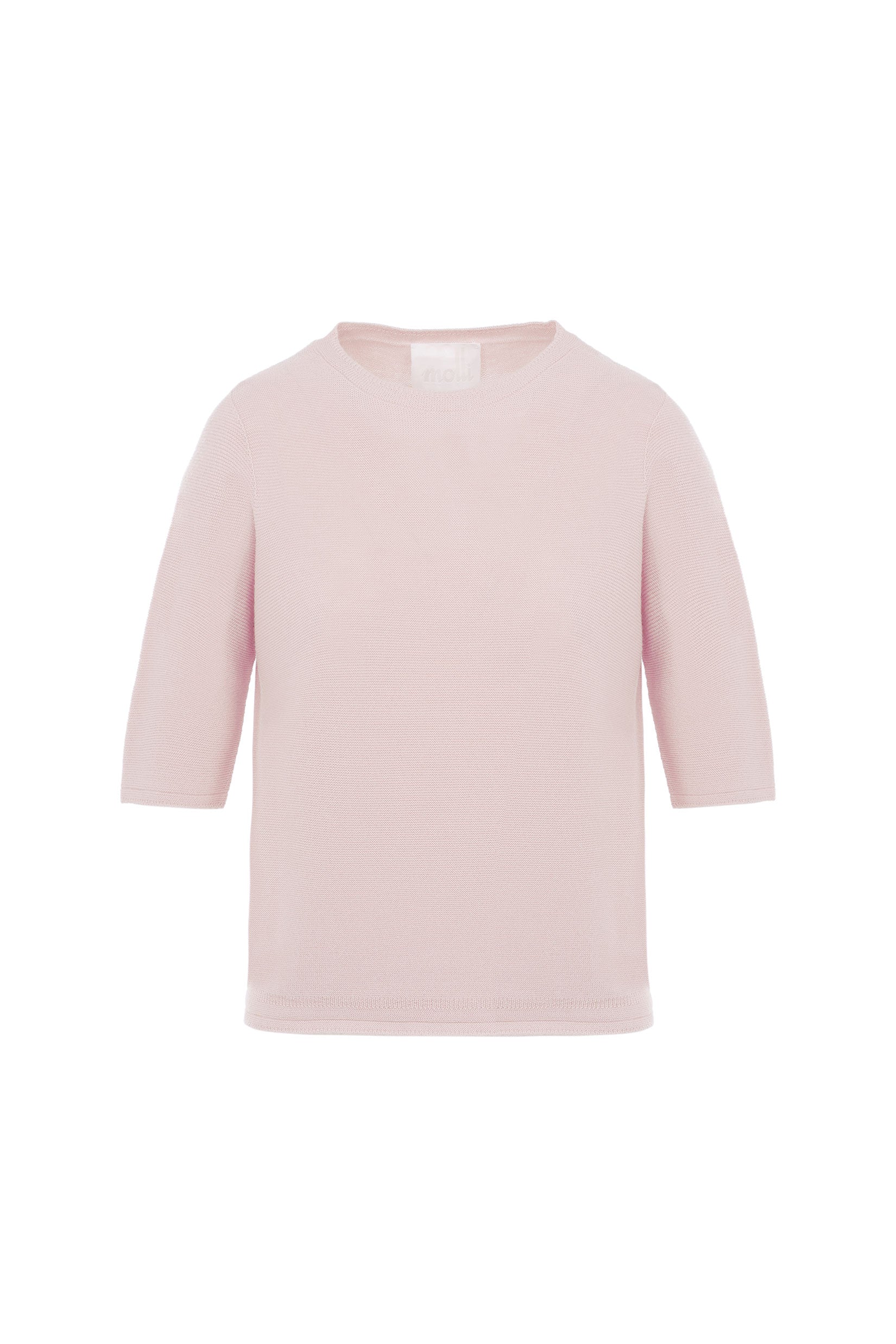 Top en maille de luxe Molli - Top fin maille manches coudes Pétale