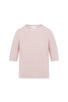 Top en maille de luxe Molli - Top fin maille manches coudes Pétale