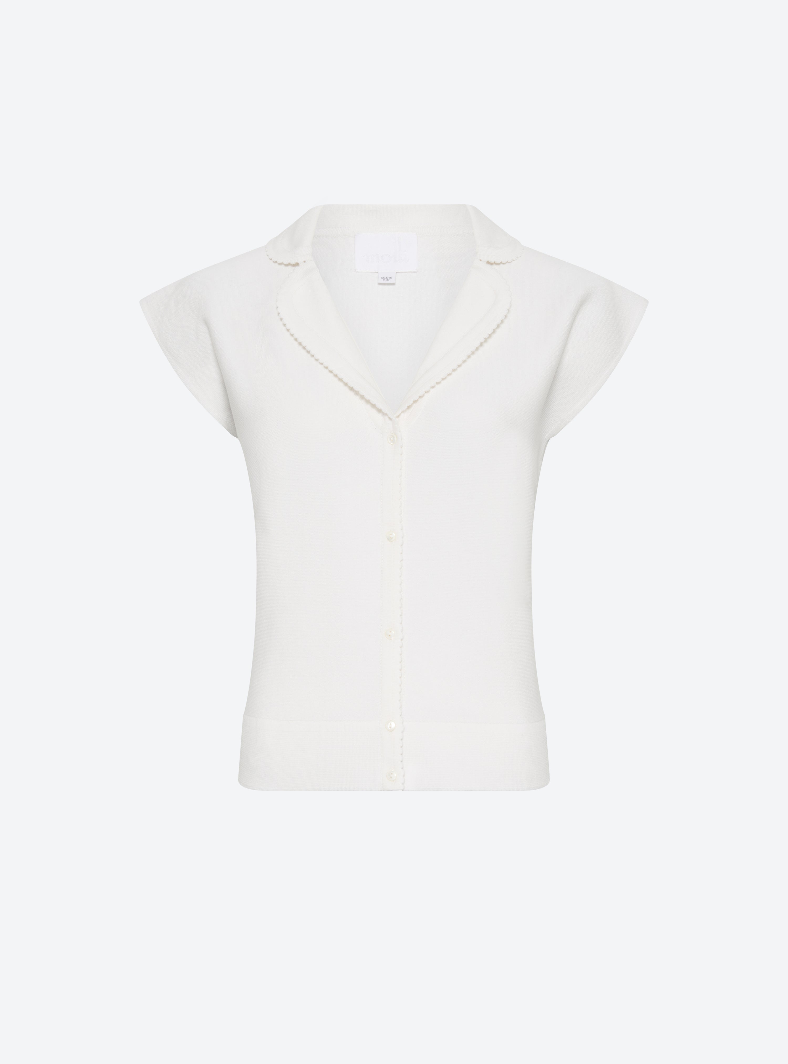 Top petit col chemise Milk - Molli_packshot